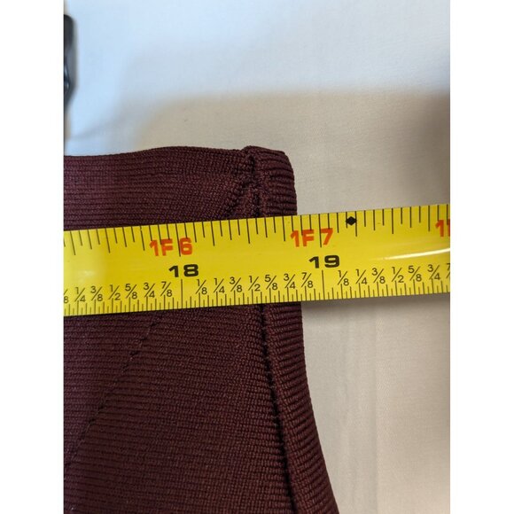 Haute Monde 2XL Burgundy Bandage Skirt Pencil Stretchy - Picture 4 of 7